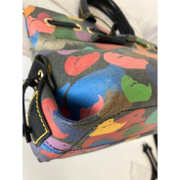 DOONEY & BOURKE MEDUM COATED CANVAS MULIT DUCK CROSSBODY BAG - Picture 9 of 16